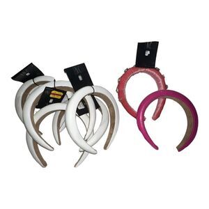 International Concepts Lot of 7 Imperfect Headbands White Pink NWT NWD
